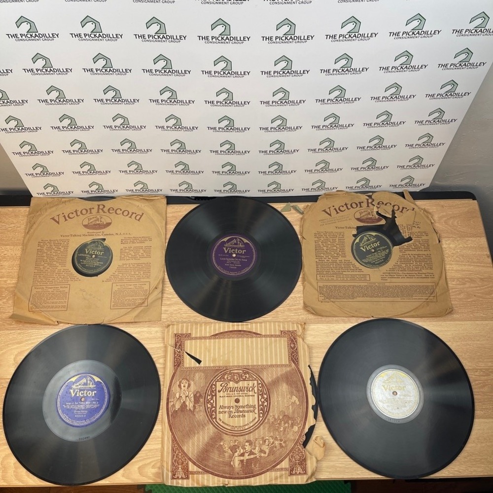 Vintage Victor Talking Machine Co 78 RPM Shellac Record Lot Opera Gospel Birds
